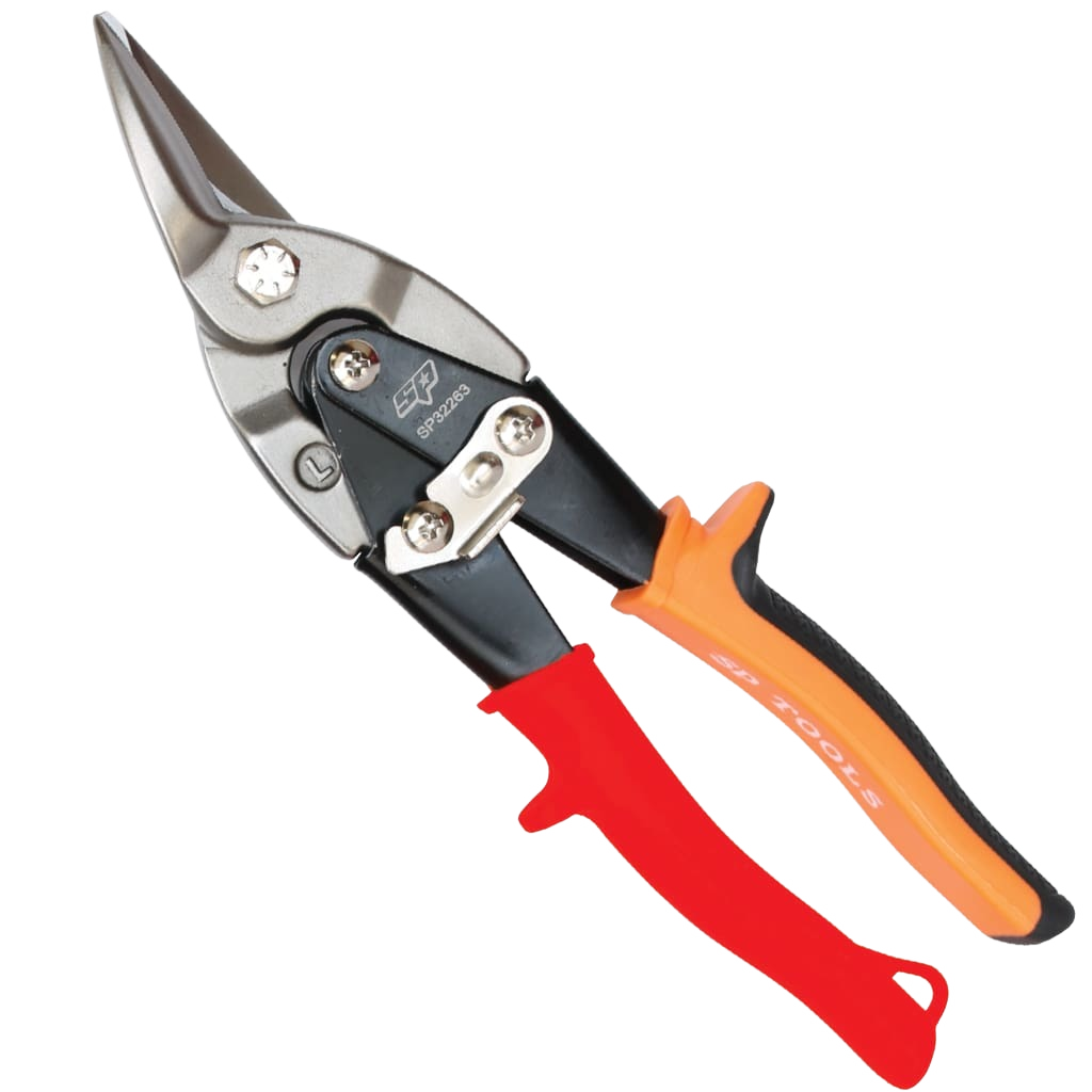 Cisaille à tôle type aviation 250mm | SP Tools Coupe à gauche